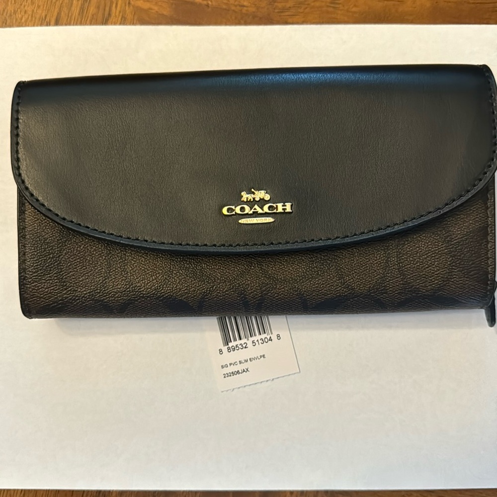 Coach Wallet F54022 sig pvc slim envelope